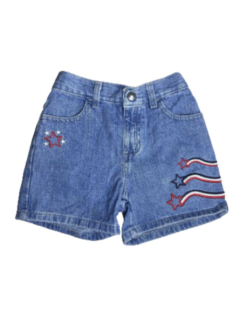 Vintage Americana Shooting Star Denim Shorts Girls Size 7
